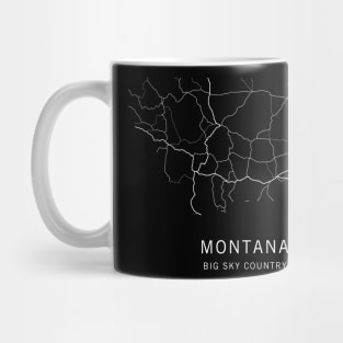 Montana State Road Map Mug